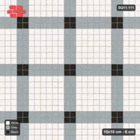 Interlock (Pasco) 10x10 cm · SQ11-111 · Plaza Grid with Corner Accents Every 4