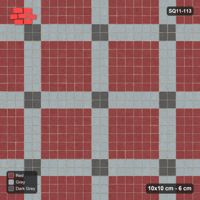 Interlock (Pasco) 10x10 cm · SQ11-113 · Plaza Grid with Corner Accents Every 4