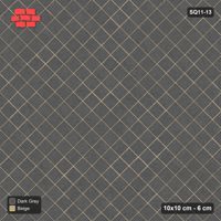 Interlock (Pasco) 10x10 cm · SQ11-13 · Diagonal Field in Kerb Frame