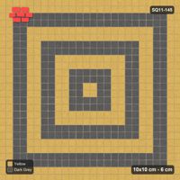 Interlock (Pasco) 10x10 cm · SQ11-145 · Concentric Square Rings