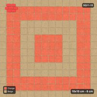 Interlock (Pasco) 10x10 cm · SQ11-15 · Concentric Square Mosaic