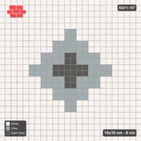 Interlock (Pasco) 10x10 cm · SQ11-157 · Central Diamond Medallion