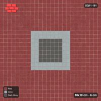 Interlock (Pasco) 10x10 cm · SQ11-181 · 40 cm Border with Medallion Field