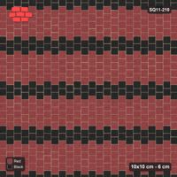 Interlock (Pasco) 10x10 cm · SQ11-210 · Vertical Running Bond, Course Stripes