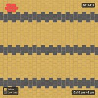 Interlock (Pasco) 10x10 cm · SQ11-211 · Vertical Running Bond, Course Stripes