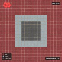 Interlock (Pasco) 10x10 cm · SQ11-245 · Medallion in Kerb Frame