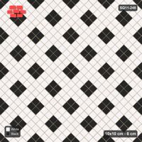 Interlock (Pasco) 10x10 cm · SQ11-248 · Harlequin Diamonds in Kerb Frame