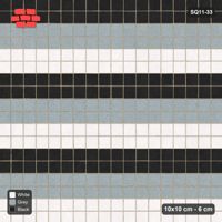 Interlock (Pasco) 10x10 cm · SQ11-33 · Three-Tone Course Stripes