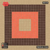 Interlock (Pasco) 10x10 cm · SQ11-34 · Autumn Square Rings