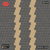 Interlock (Pasco) 10x10 cm · SQ11-42 · Third Running Bond - Column Bands