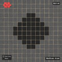 Interlock (Pasco) 10x10 cm · SQ11-44 · Border with Centre Diamond