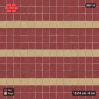 Interlock (Pasco) 10x10 cm · SQ11-9 · Stack Bond - Course Stripes