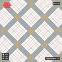 Interlock (Pasco) 10x10 cm · SQ11-98 · Diagonal Grid with Corner Accents