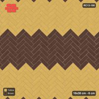 Interlock (Pasco) 10x30 cm · RC13-100 · Herringbone 45 90 cm colour rows