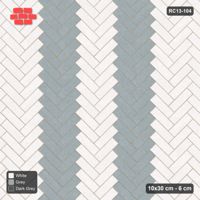 Interlock (Pasco) 10x30 cm · RC13-104 · Herringbone 45 twin 40 cm zig-zag bands with Kerb 38H frame
