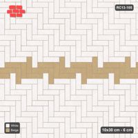 Interlock (Pasco) 10x30 cm · RC13-105 · Herringbone 90 30 cm horizontal feature band
