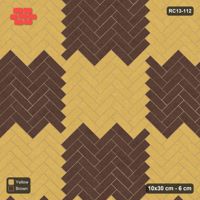 Interlock (Pasco) 10x30 cm · RC13-112 · Herringbone 45 90 cm colour checker