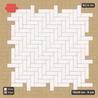 Interlock (Pasco) 10x30 cm · RC13-121 · Herringbone 90 30 cm accent border