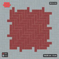Interlock (Pasco) 10x30 cm · RC13-123 · Herringbone 90 40 cm accent border