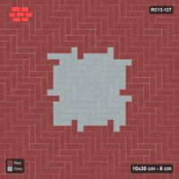 Interlock (Pasco) 10x30 cm · RC13-127 · Herringbone 90 120 cm centre medallion
