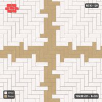 Interlock (Pasco) 10x30 cm · RC13-129 · Herringbone 90 30 cm cross