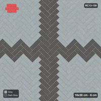 Interlock (Pasco) 10x30 cm · RC13-130 · Herringbone 45 30 cm cross