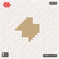 Interlock (Pasco) 10x30 cm · RC13-133 · Herringbone 90 diamond medallion r60