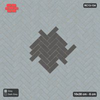 Interlock (Pasco) 10x30 cm · RC13-134 · Herringbone 45 diamond medallion r60 with Kerb 40H frame
