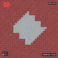 Interlock (Pasco) 10x30 cm · RC13-135 · Herringbone 90 diamond medallion r90
