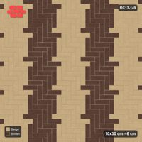 Interlock (Pasco) 10x30 cm · RC13-149 · Herringbone 90 60 cm colour columns