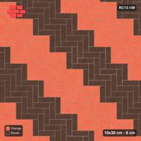 Interlock (Pasco) 10x30 cm · RC13-159 · Herringbone 90 90 cm diagonal stair stripes