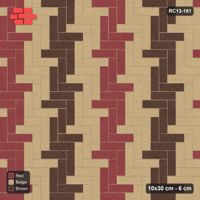Interlock (Pasco) 10x30 cm · RC13-161 · Herringbone 90 30 cm graded column tones