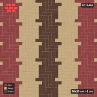 Interlock (Pasco) 10x30 cm · RC13-165 · Herringbone 90 60 cm graded column tones