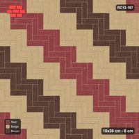 Interlock (Pasco) 10x30 cm · RC13-167 · Herringbone 90 60 cm graded diagonal tones