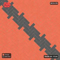 Interlock (Pasco) 10x30 cm · RC13-176 · Herringbone 45 60 cm diagonal feature band