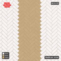 Interlock (Pasco) 10x30 cm · RC13-178 · Herringbone 45 90 cm central zig-zag band with Kerb 30F frame