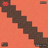 Interlock (Pasco) 10x30 cm · RC13-179 · Herringbone 90 90 cm diagonal feature band