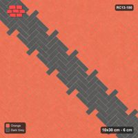 Interlock (Pasco) 10x30 cm · RC13-180 · Herringbone 45 90 cm diagonal feature band