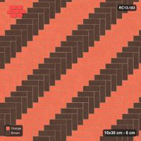 Interlock (Pasco) 10x30 cm · RC13-183 · Herringbone 90 60 cm counter-diagonal stripes