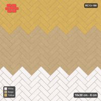 Interlock (Pasco) 10x30 cm · RC13-190 · Herringbone 45 90 cm colour rows with Kerb 54H frame