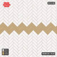 Interlock (Pasco) 10x30 cm · RC13-196 · Herringbone 45 30 cm horizontal feature band with Kerb 25H frame