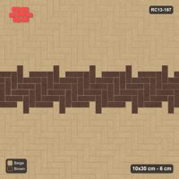 Interlock (Pasco) 10x30 cm · RC13-197 · Herringbone 90 60 cm horizontal feature band