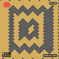 Interlock (Pasco) 10x30 cm · RC13-206 · Herringbone 45 30 cm concentric rings