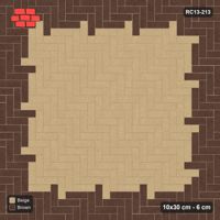 Interlock (Pasco) 10x30 cm · RC13-213 · Herringbone 90 40 cm accent border