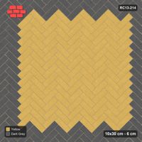 Interlock (Pasco) 10x30 cm · RC13-214 · Herringbone 45 40 cm accent border with Kerb 25F frame