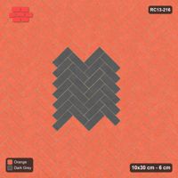 Interlock (Pasco) 10x30 cm · RC13-216 · Herringbone 45 90 cm centre medallion