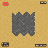 Interlock (Pasco) 10x30 cm · RC13-218 · Herringbone 45 120 cm centre medallion