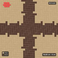 Interlock (Pasco) 10x30 cm · RC13-221 · Herringbone 90 60 cm cross