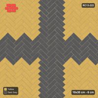 Interlock (Pasco) 10x30 cm · RC13-222 · Herringbone 45 60 cm cross