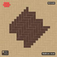 Interlock (Pasco) 10x30 cm · RC13-225 · Herringbone 90 diamond medallion r90